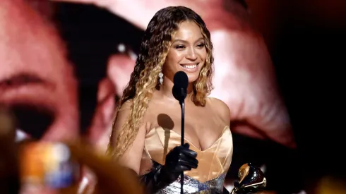 Beyoncé accepts Best Dance/Electronic Music Album for “Renaissance” onstage during the 65th GRAMMY Awards.
