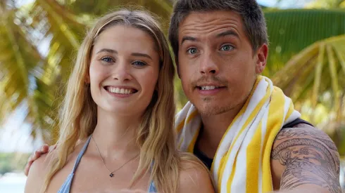 Dylan Sprouse and Virginia Gardner in Beautiful Wedding.
