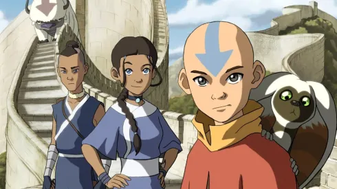 Dee Bradley Baker, Zach Tyler Eisen, Mae Whitman and Jack De Sena in Avatar: The Last Airbender.
