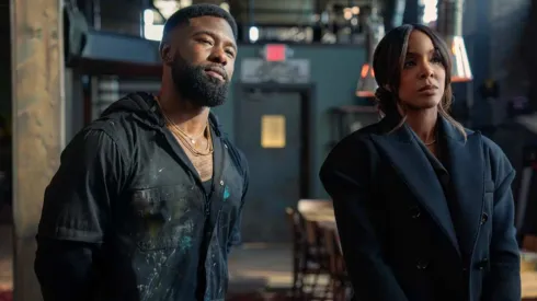 Kelly Rowland and Trevante Rhodes in Mea Culpa.
