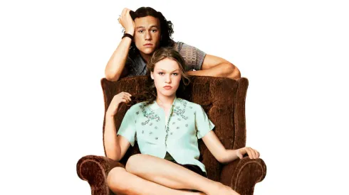 Heath Ledger and Julia Stiles in  10 Things I Hate About You.

