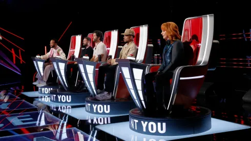 Reba McEntire, John Legend, Chance the Rapper and Dan + Shay in The Voice.
