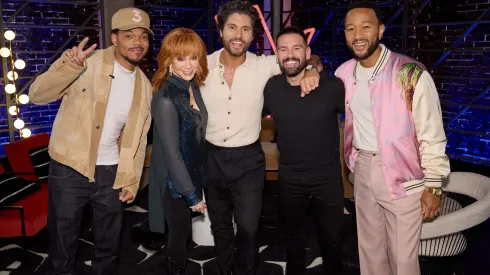 Reba McEntire, John Legend, Chance the Rapper and Dan + Shay in The Voice.
