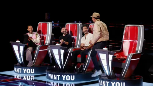 John Legend, Chance the Rapper and Day + Shay in The Voice.
