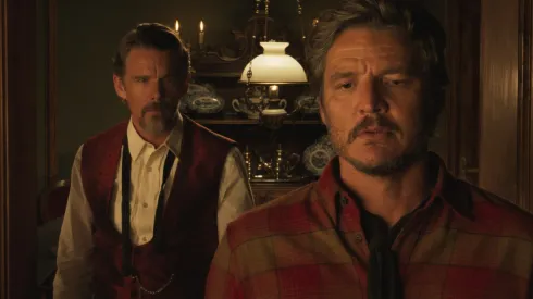 Ethan Hawke and Pedro Pascal in Strange Way of Life.
