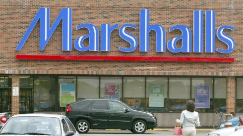 The front facade of a Marshalls store is seen May 19, 2004 in Mount Prospect, Illinois.
