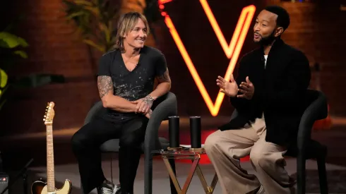 Keith Urban and John Legend in The Voice, Season 25.
