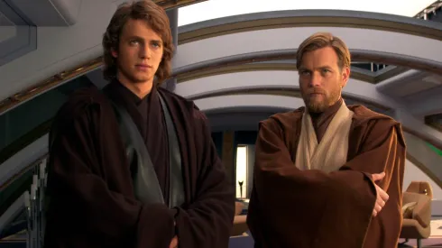 Ewan McGregor and Hayden Christensen in Star Wars: Episode III – Revenge of the Sith.
