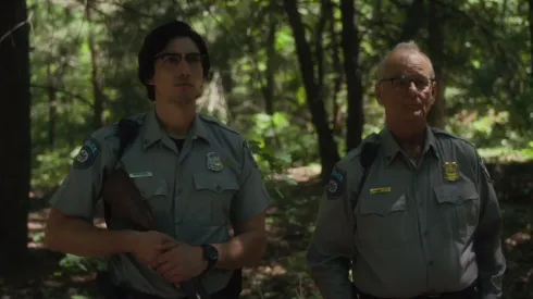 Adam Driver and Bill Murray in The Dead Don't Die.
