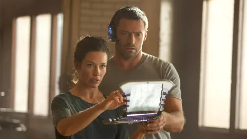 Hugh Jackman and Evangeline Lilly
