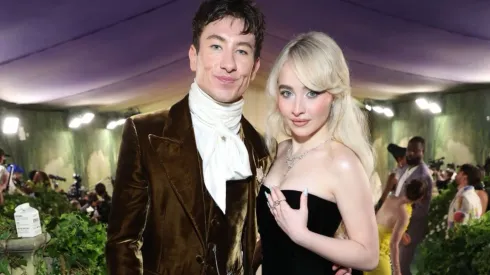 Sabrina Carpenter and Barry Keoghan at the Met Gala 2024.
