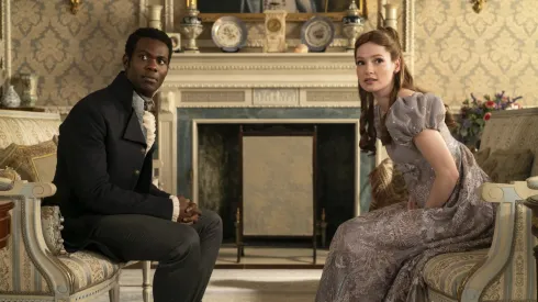 Victor Alli and Hannah Dodd in Bridgerton, Season 3.
