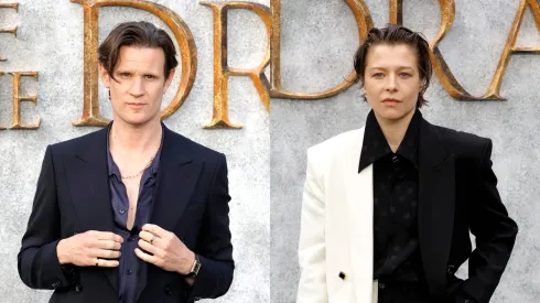 Matt Smith and Emma D’Arcy attend the UK Premiere of "House Of The Dragon" Season 2 at the Odeon Luxe Leicester Square on June 10, 2024 in London, England.
