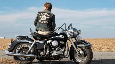 Austin Butler in The Bikeriders.
