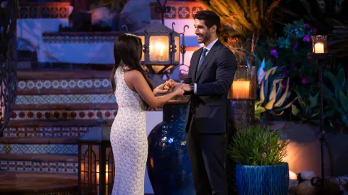 Jenn Tran and Jahaan during Season's premiere of The Bachelorette 2024
