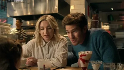 Florence Pugh and Andrew Garfield in We Live in Time.
