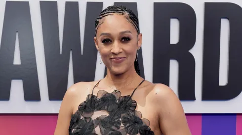 Tia Mowry attends the 2024 BET Awards at Peacock Theater on June 30, 2024 in Los Angeles, California. 
