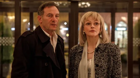 Jason Isaacs and Maxine Peak in Words of War.
