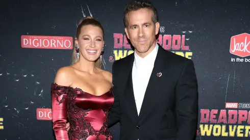 Blake Lively and Ryan Reynolds attend the "Deadpool & Wolverine" New York Premiere on July 22, 2024.
