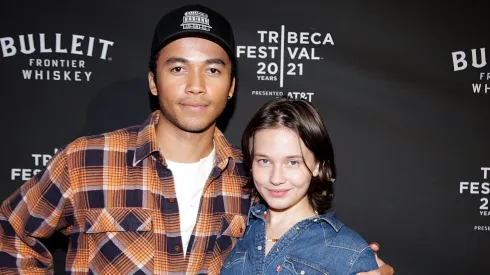 Raymond Cham Jr. and Cailee Spaeny  attend the Tribeca Festival After-Party for "Italian Studies" Hosted By BULLEIT Frontier Whiskey at The Battery on June 12, 2021 in New York City.
