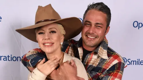 Lady Gaga and Taylor Kinney pose at Tupelo on March 12, 2016 in Park City, Utah.
