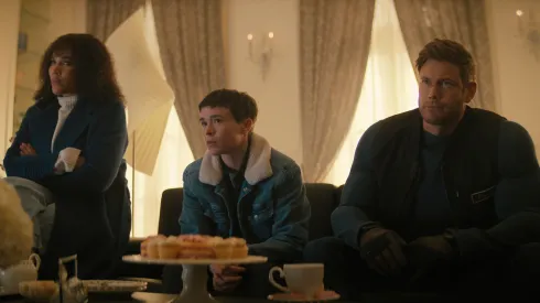 Elliot Page, Tom Hopper and Emmy Raver-Lampman in The Umbrella Academy.
