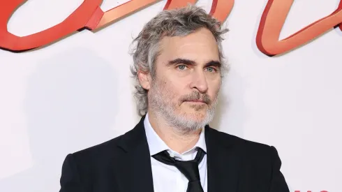 Joaquin Phoenix attends the "Napoleon" World Premiere at Salle Pleyel on November 14, 2023 in Paris, France.
