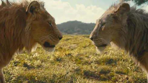 Kelvin Harrison Jr and Aaron Pierre in "Mufasa". 
