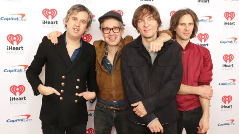  (L-R) Christian Mazzalai, Laurent Brancowitz, Thomas Mars, and Deck D'arcy of Phoenix attend the 2023 iHeartRadio ALTer EGO
