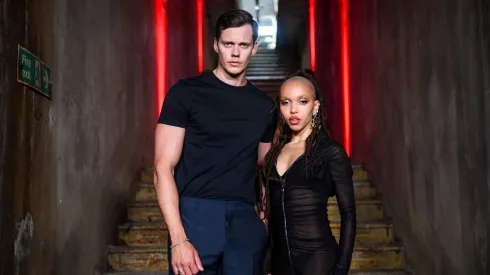 Bill Skarsgård and FKA twigs at an event for The Crow.
