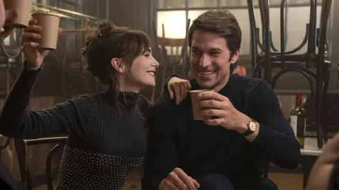 Lily Collins and Lucas Bravo in 'Emily in Paris' Season 4 
