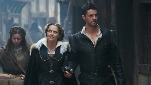 Matthew Goode and Teresa Palmer in A Discovery of Witches.
