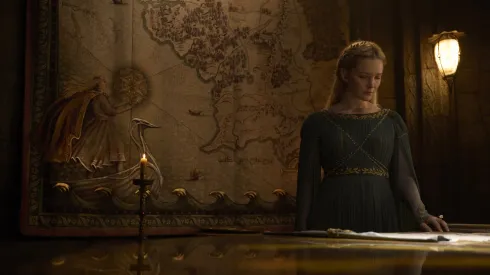 Morfydd Clark in The Lord of the Rings: The Rings of Power, Season 2.
