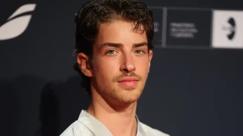 Manu Rios poses during the red carpet for the 11th edition of Premios Platino at Xcaret on April 20, 2024.
