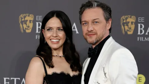 Lisa Liberati and James McAvoy attend the 2024 EE BAFTA Film Awards.
