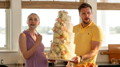 Dakota Fanning and Jack Reynor in "The Perfect Couple". 
