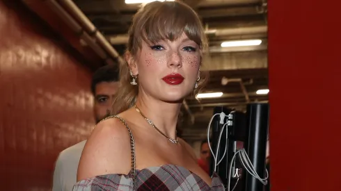 Taylor Swift arrives prior to a game between the Kansas City Chiefs and the New Orleans Saints at GEHA Field at Arrowhead Stadium on October 07, 2024.
