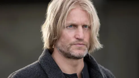 Woody Harrelsonas as Haymitch Abernathy in The Hunger Games.
