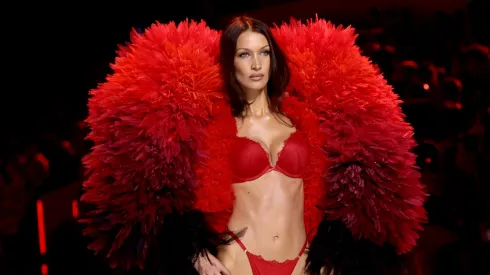 Bella Hadid walks the runway for the Victoria's Secret Fashion Show 2024.
