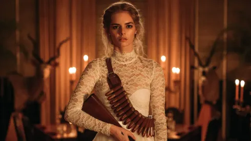 Samara Weaving in Ready or Not.
