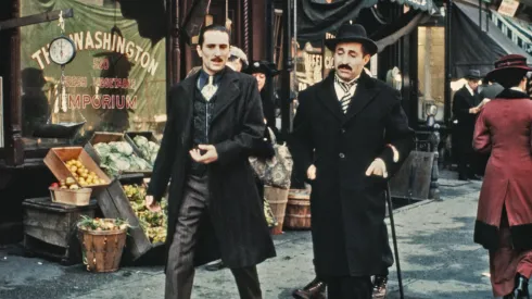 Robert De Niro and Leopoldo Trieste in The Godfather II (1974)
