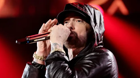 Eminem performs onstage during the 37th Annual Rock & Roll Hall of Fame Induction Ceremony at Microsoft Theater on November 05, 2022 in Los Angeles, California.
