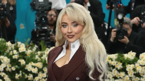 Sabrina Carpenter attends the 2025 Met Gala Celebrating "Superfine: Tailoring Black Style" at Metropolitan Museum of Art on May 05, 2025 in New York City. (Photo by Dimitrios Kambouris/Getty Images for The Met Museum/Vogue)
