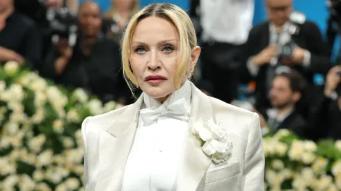 Madonna attends the 2025 Met Gala Celebrating "Superfine: Tailoring Black Style" at Metropolitan Museum of Art on May 05, 2025 in New York City. (Photo by Dia Dipasupil/Getty Images)
