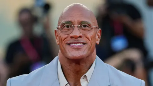 Dwayne Johnson attends "The Smashing Machine" red carpet during the 82nd Venice International Film Festival.

