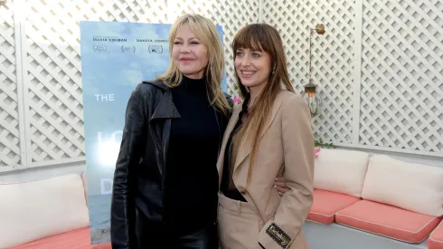 Melanie Griffith and Dakota Johnson attend Netflix's The Lost Daughter Women's Luncheon and Screening at San Vicente Bungalows on November 07, 2021 in West Hollywood, California. (Photo by Vivien Killilea/Getty Images for Netflix)
