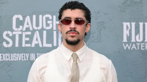 Bad Bunny attends Columbia Pictures' "Caught Stealing" premiere in 2025.
