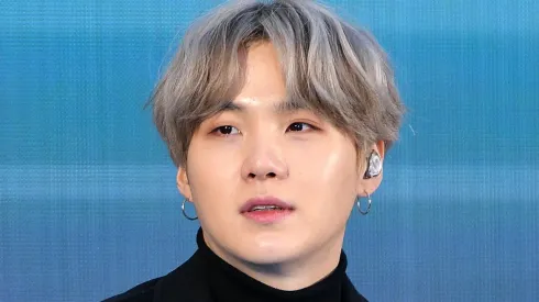 SUGA of the K-pop boy band BTS visit the "Today" Show at Rockefeller Plaza.
