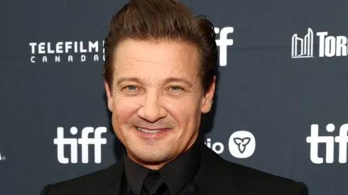 Jeremy Renner attends Netflix's "Wake Up Dead Man" world premiere.
