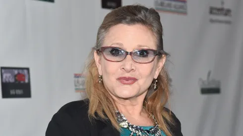 Honoree Carrie Fisher attends the US-Ireland Aliiance's Oscar Wilde Awards event at J.J. Abrams' Bad Robot.

